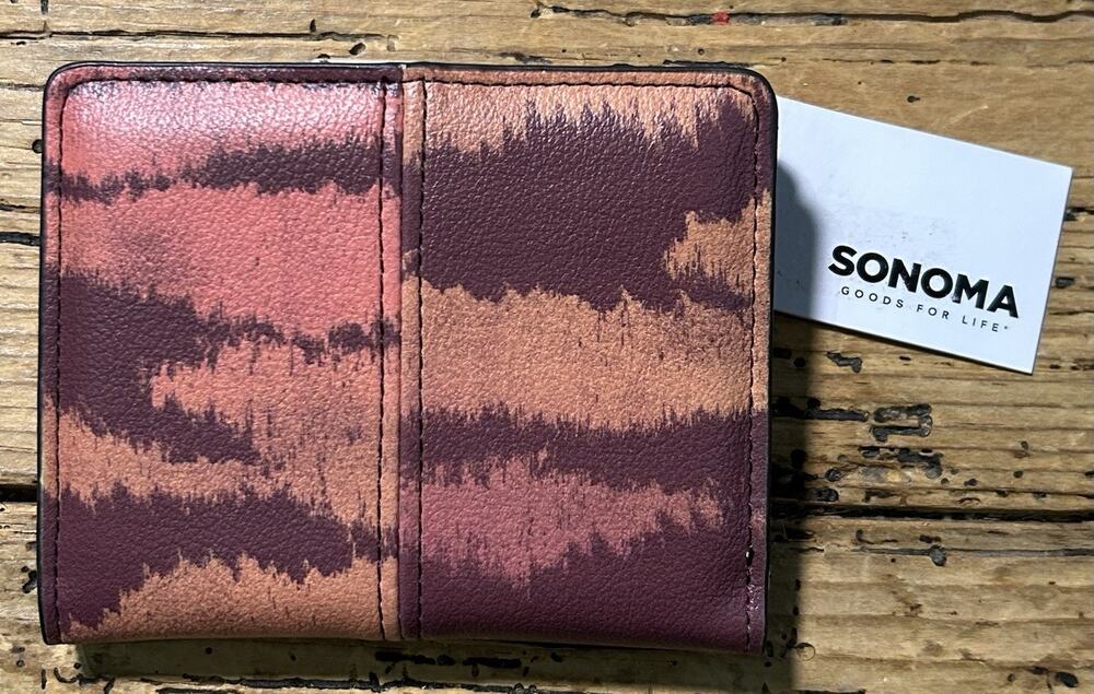 Sonoma Goods For Life Women’s Burgundy And Pink "Ikat Print” Wallet NWT